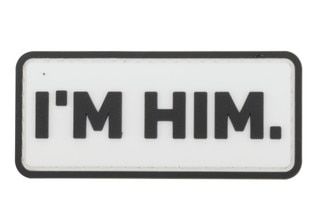 Violent Little Machine Shop I'm Him Morale Patch features rubber PVC construction